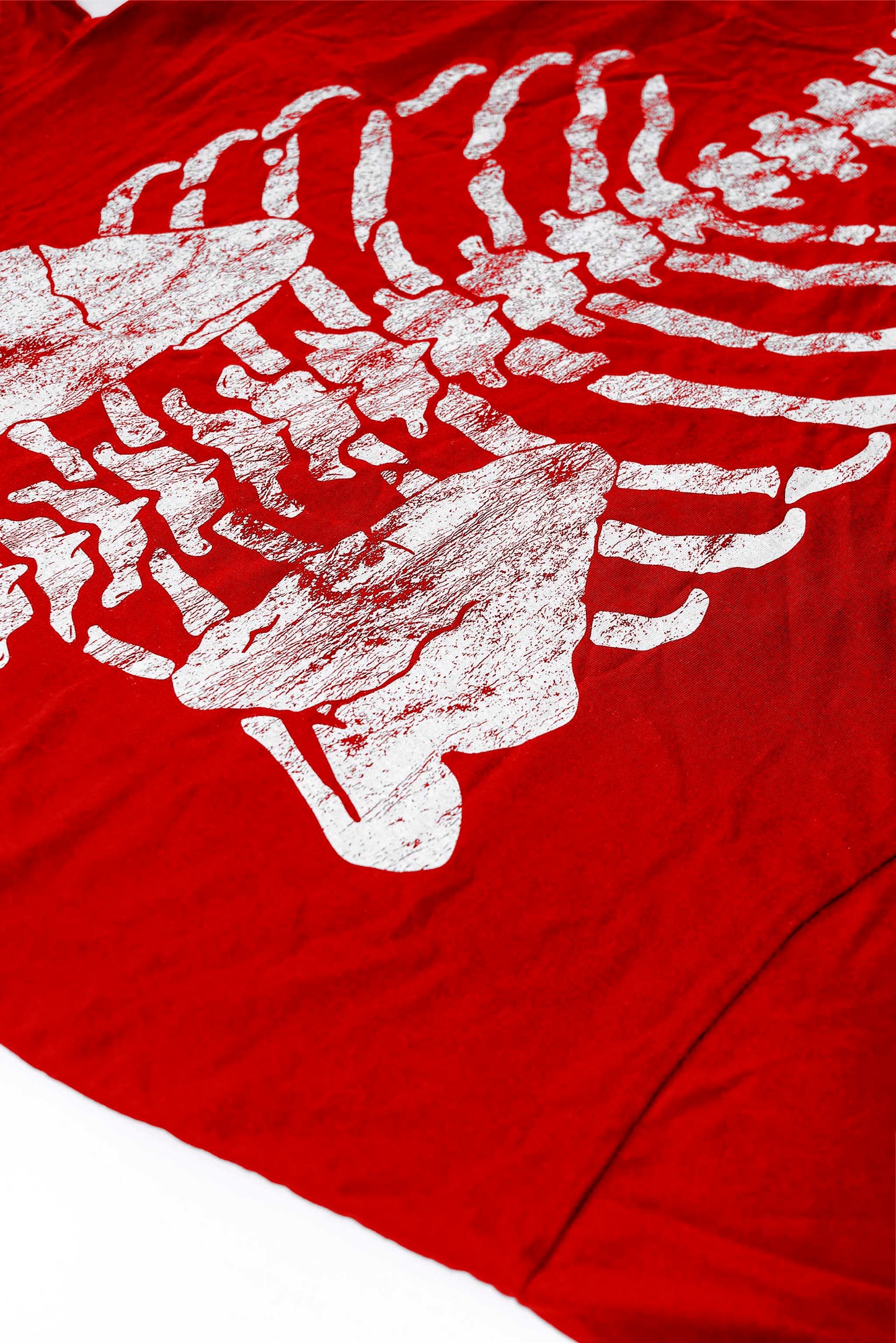 T-SHIRT SCHELETRO RED (DESTROYED)